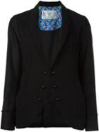 Tsumori Chisato Contrast Button Jacket, Women's, Size: Small, Black, Lyocell/cotton/silk/rayon
