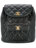 Chanel Pre-owned Quilted Chained Backpack - Black
