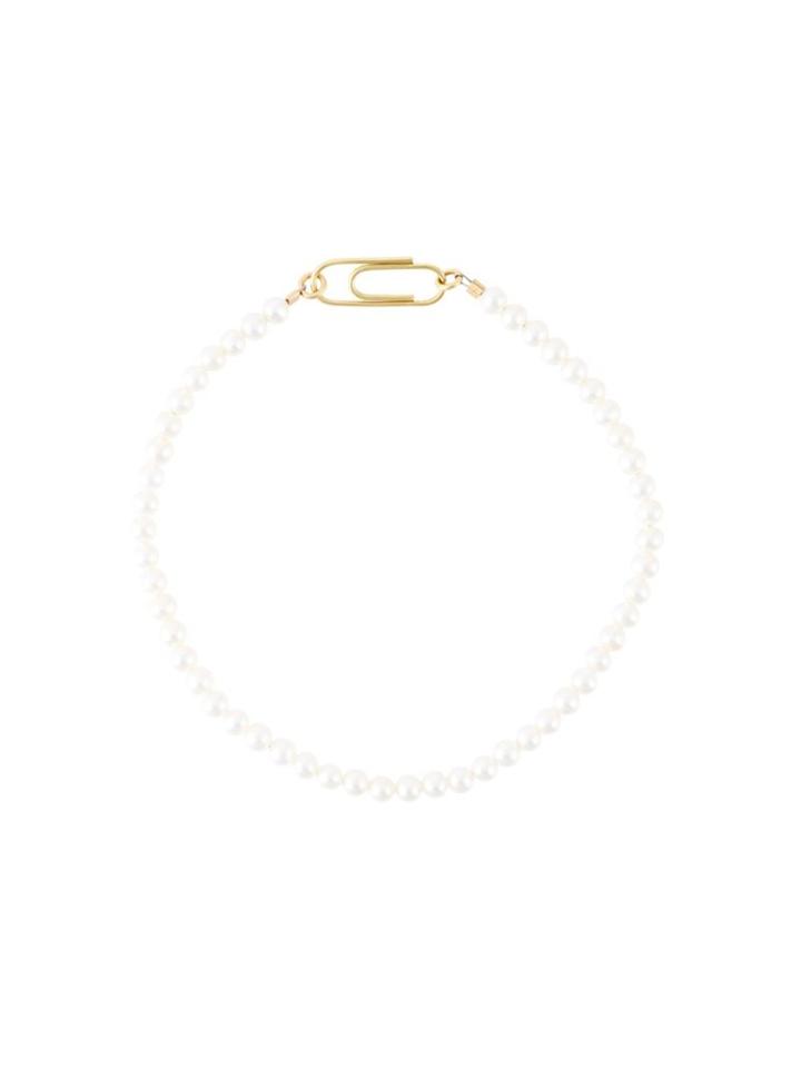 Uzerai Edits Pearl Bracelet, Women's, Size: Large, White