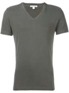 V-neck T-shirt, Men's, Size: 0, Green, Cotton, James Perse