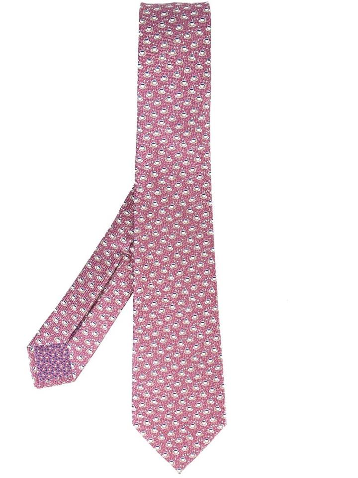 Bulgari Coffee Print Neck Tie