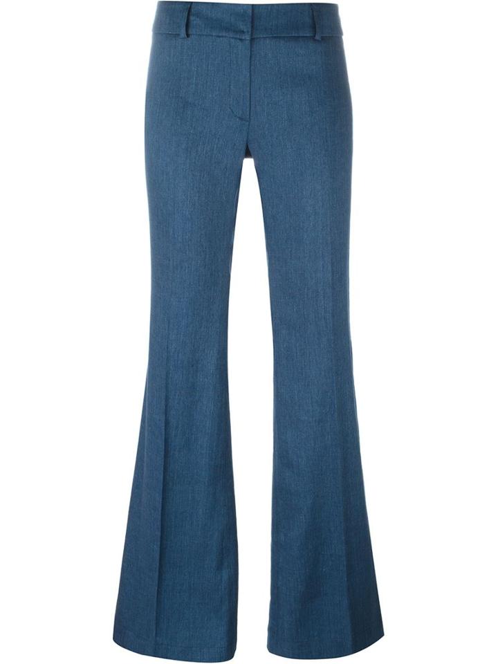 L'autre Chose Front Pleat Flared Trousers