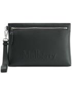 Mulberry Embossed Logo Clutch - Black