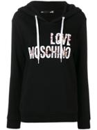 Love Moschino Cheerleader Doll Logo Hoodie - Black