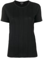 A.p.c. Textured Stripe T-shirt - Black