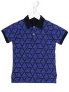 Billionaire Kids - Printed Logo Polo Shirt - Kids - Cotton/spandex/elastane - 8 Yrs, Boy's, Blue