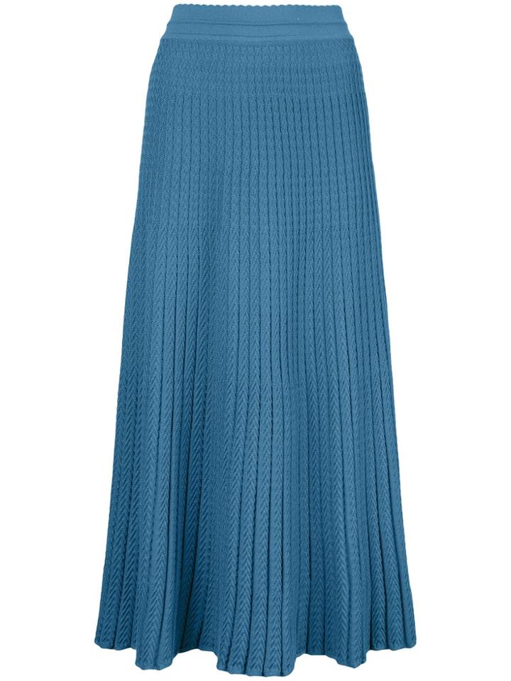 Molli Flore Pleated Skirt - Blue