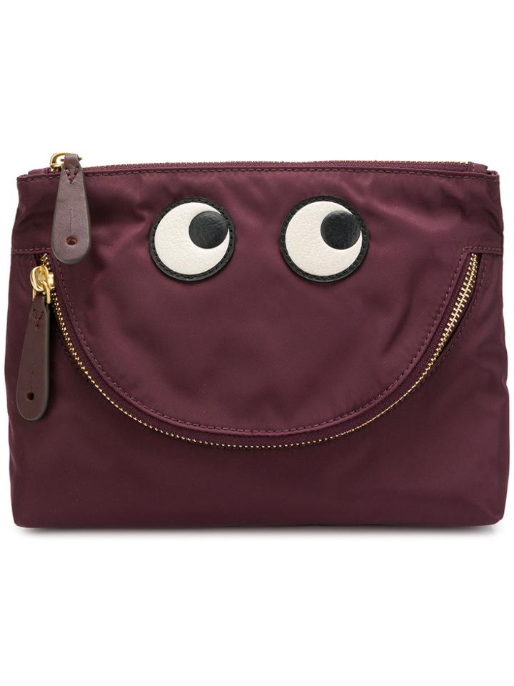 Anya Hindmarch Happpy Eyes Make-up Bag - Pink & Purple