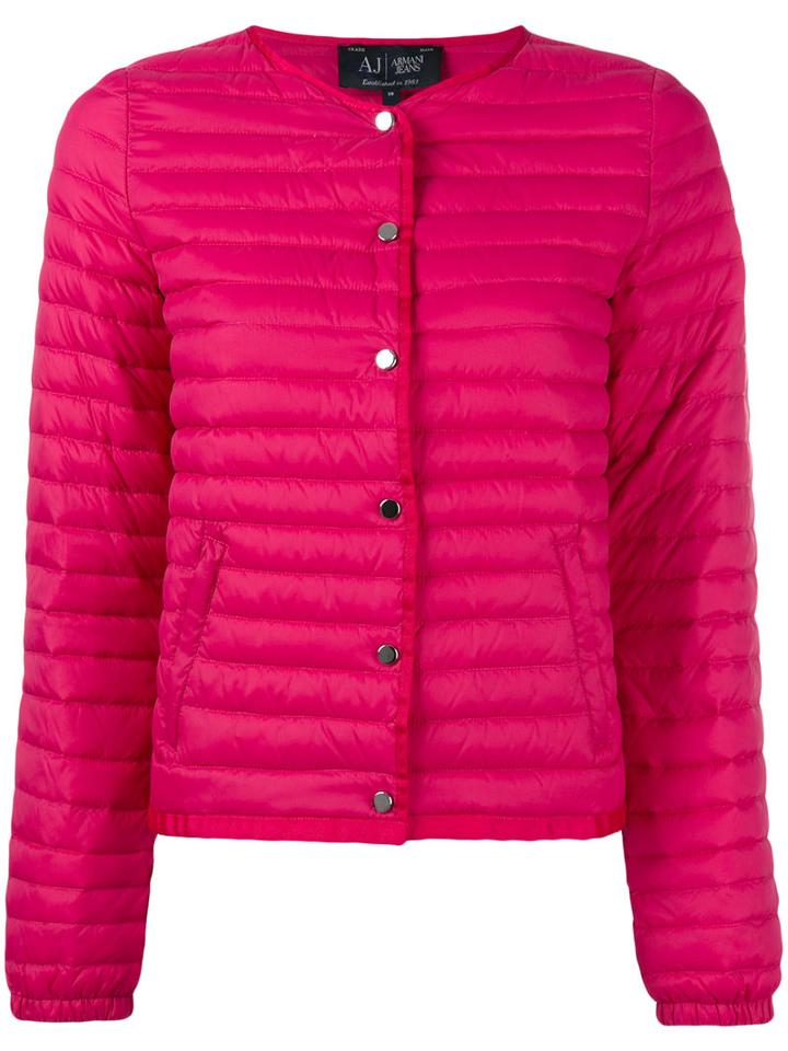 Armani Jeans - Padded Jacket - Women - Polyamide/duck Feathers - 38, Pink/purple, Polyamide/duck Feathers