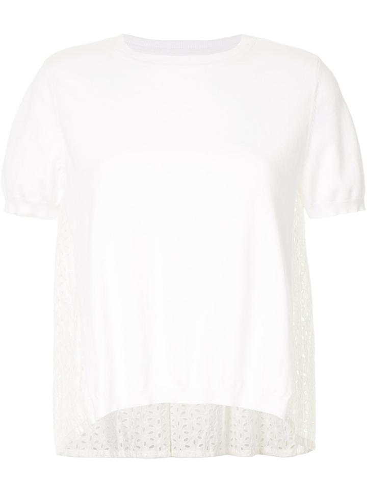Onefifteen Openwork Panel T-shirt - White