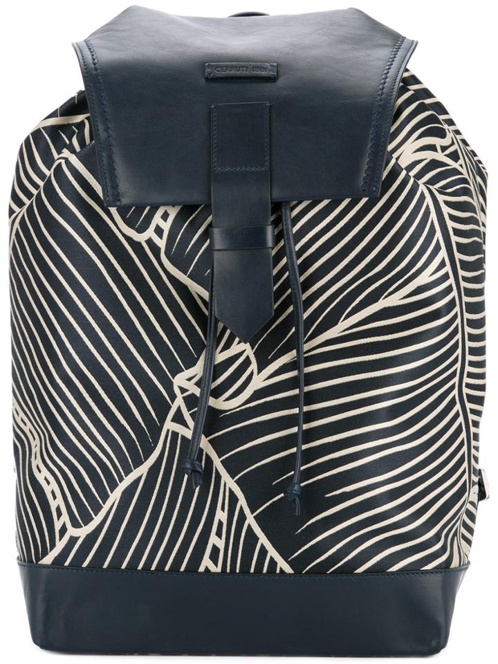 Cerruti 1881 Geometric Print Backpack - Blue