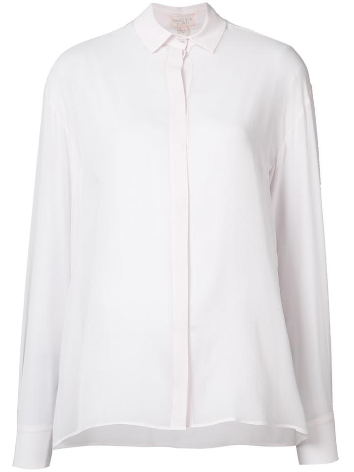 Giambattista Valli Semi-sheer Shirt, Women's, Size: 40, Pink/purple, Silk