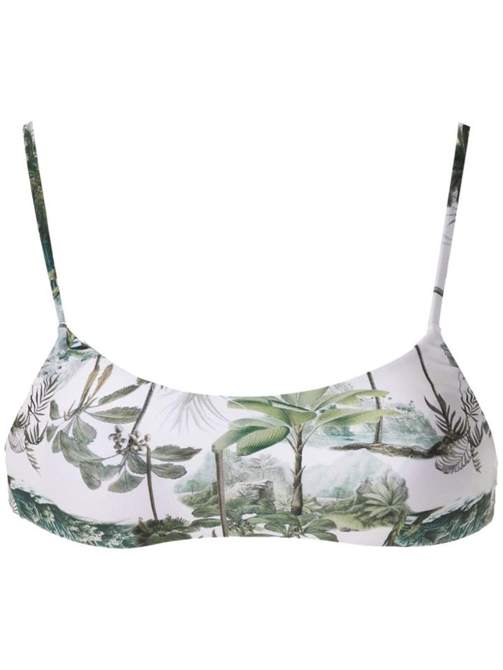 Lygia & Nanny Cancun Printed Bikini Top - White
