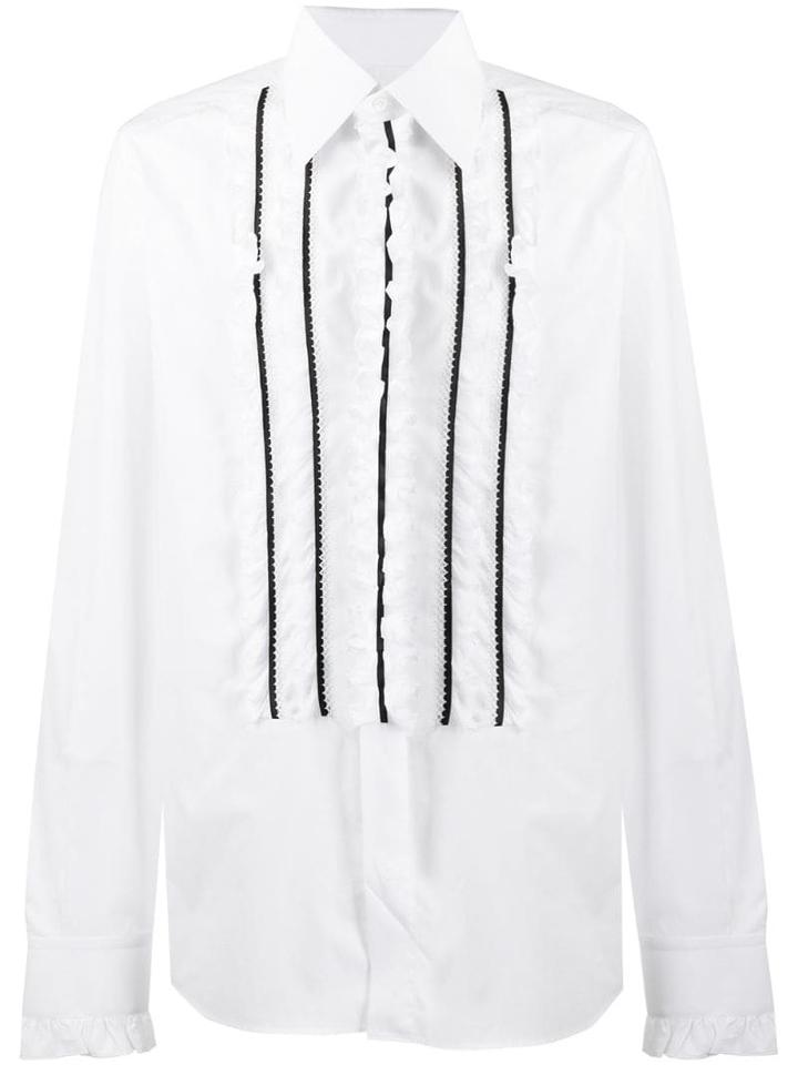 Dolce & Gabbana Panelled Bib Shirt - White