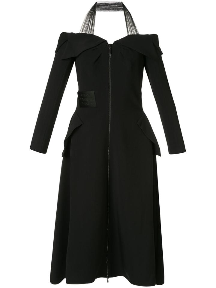 Maticevski Off-the-shoulder Halterneck Dress - Black