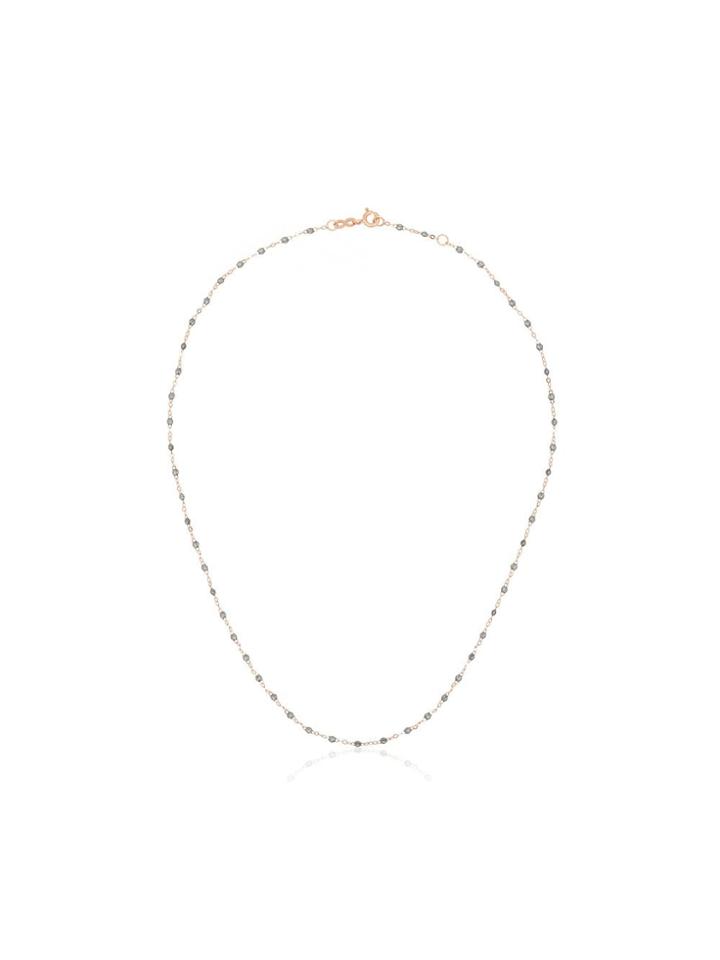 Gigi Clozeau 18kt Rose Gold Classic Bead Necklace - Grey