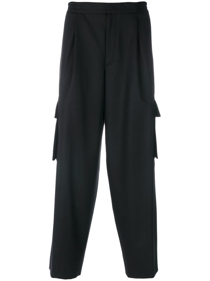Juun.j Cargo Cropped Trousers - Black