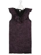 Andorine Ruffled Style Dress - Purple