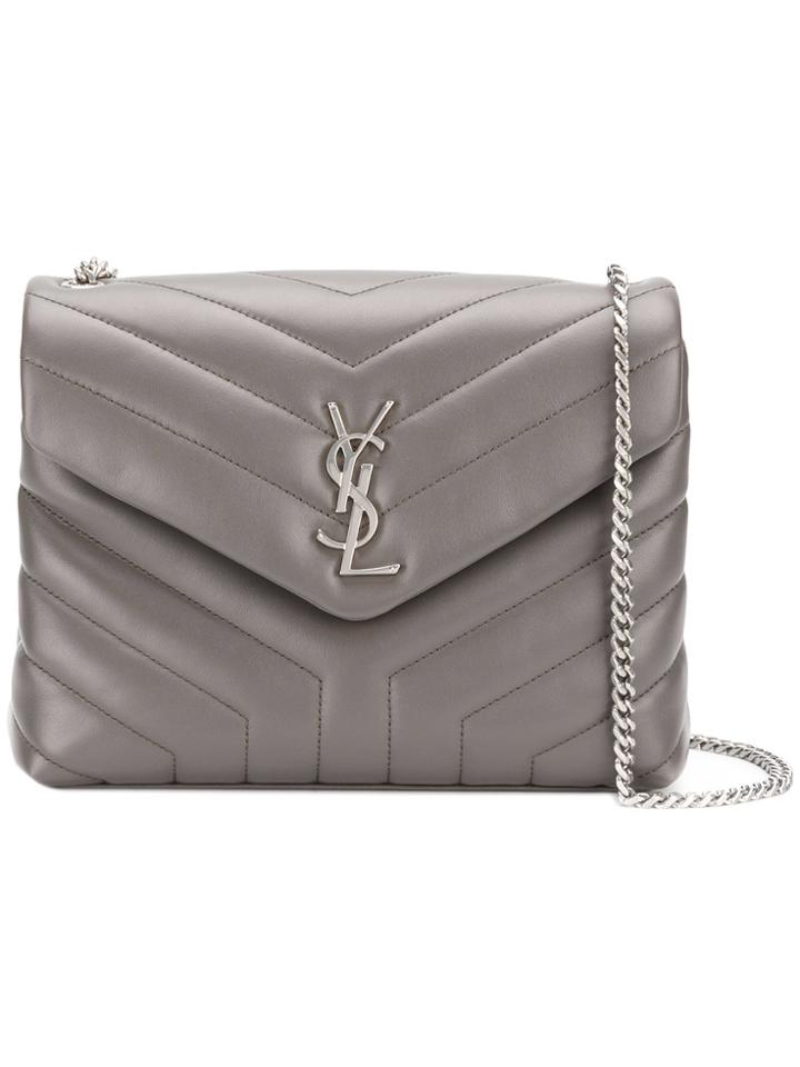 Saint Laurent Medium Loulou Shoulder Bag - Grey