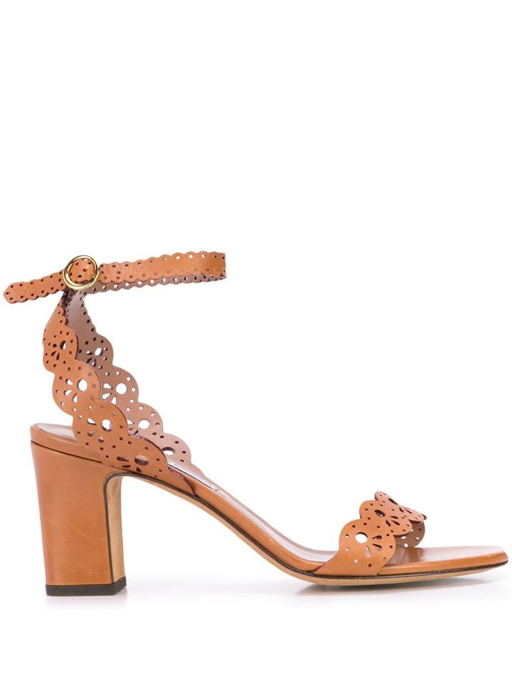 Tabitha Simmons Bobbin Cut-out Sandals - Brown