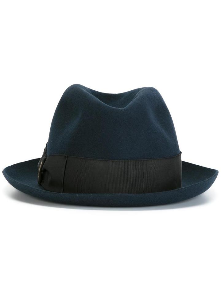 Borsalino Trilby Hat, Women's, Blue, Rabbit Fur Felt