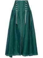 Aje Lace-up Detail Skirt - Green