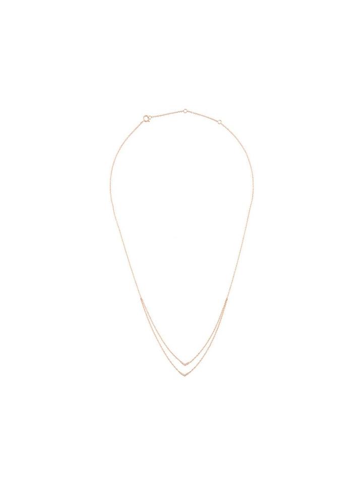 Ef Collection Double V Necklace, Women's, Metallic