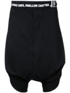 Nil0s - Drop-crotch Cropped Trousers - Men - Nylon/polyurethane/rayon - 2, Black, Nylon/polyurethane/rayon