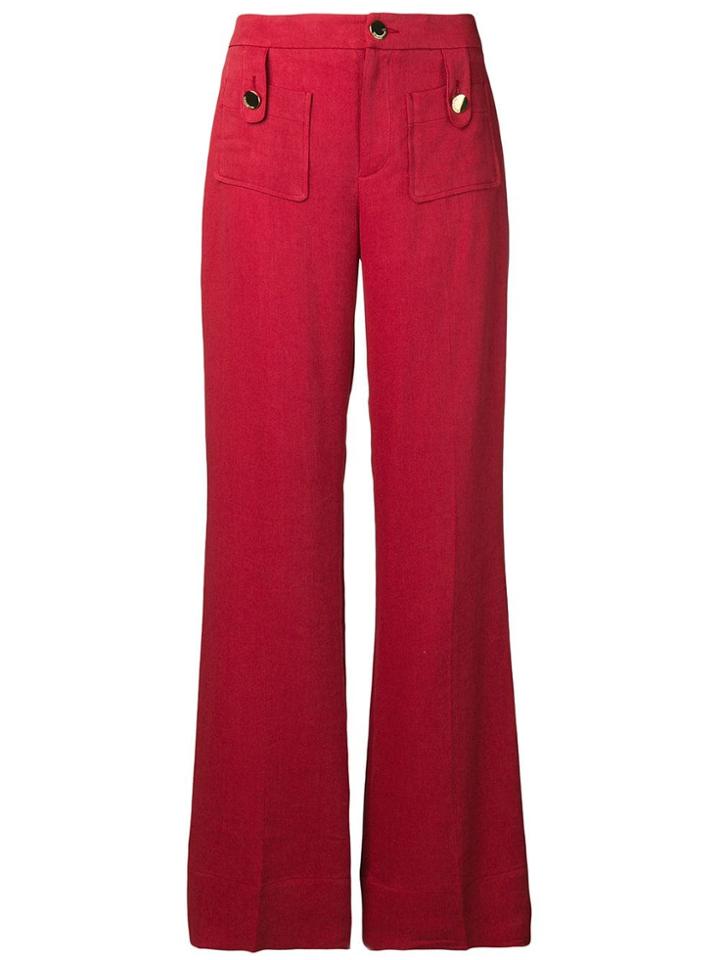L'autre Chose Flared High-waisted Trousers
