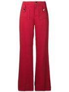 L'autre Chose Flared High-waisted Trousers