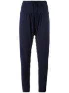 Tsumori Chisato - Drop Crotch Trousers - Women - Polyester/rayon - S, Women's, Blue, Polyester/rayon