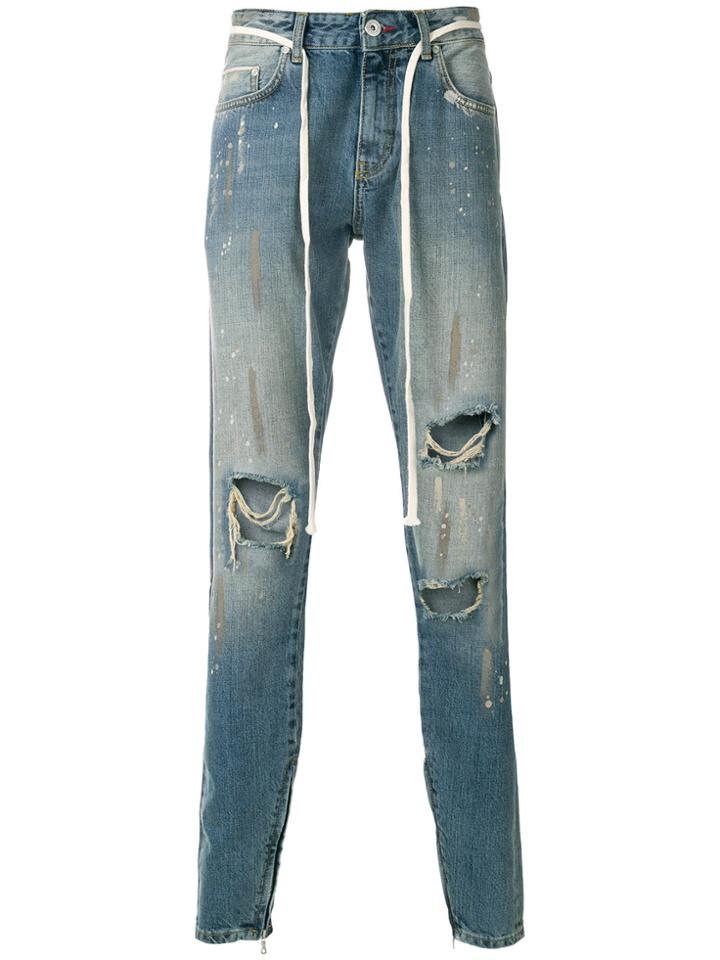 Represent Distressed Regular Jeans - Blue
