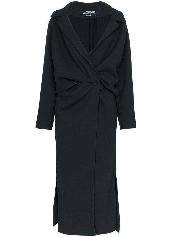 Jacquemus Twist Front Wrap Dress - Blue