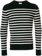 Saint Laurent Slim-fit Striped Jumper - Black
