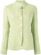 Fay Tweed Jacket, Women's, Size: 44, Green, Cotton/polyamide/polyester/cupro