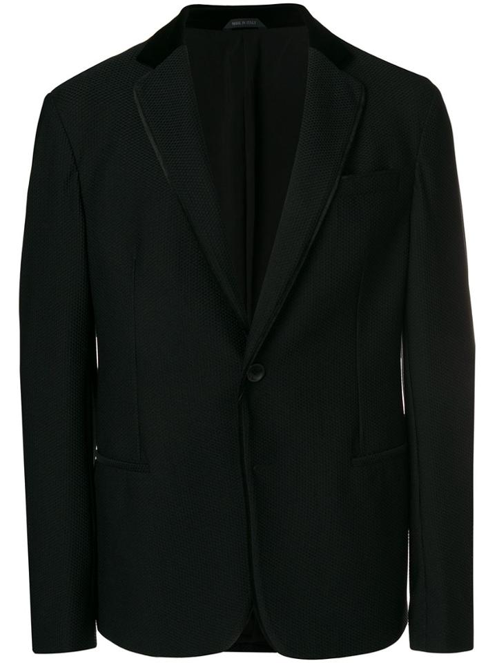 Giorgio Armani Textured Blazer - Black