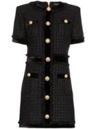 Balmain Buttoned Mini Dress - Black