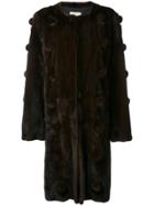 Christopher Kane Pom Pom Fur Coat - Brown