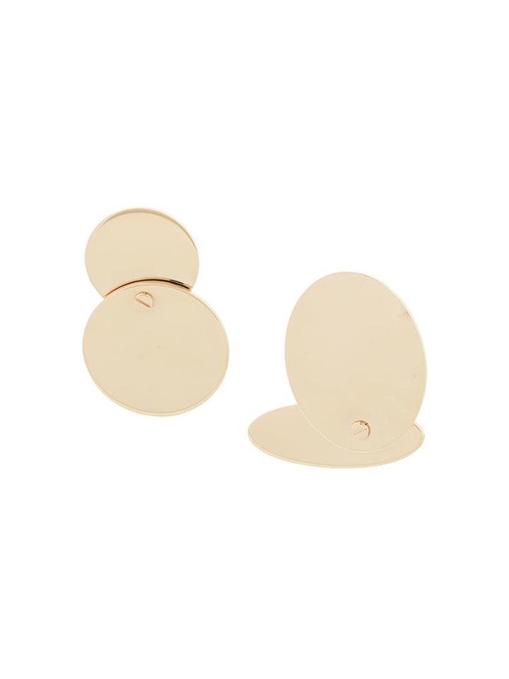 Jil Sander Circle Drop Earring - Gold