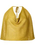 Roberto Collina Knitted Halter-neck Top - Yellow & Orange