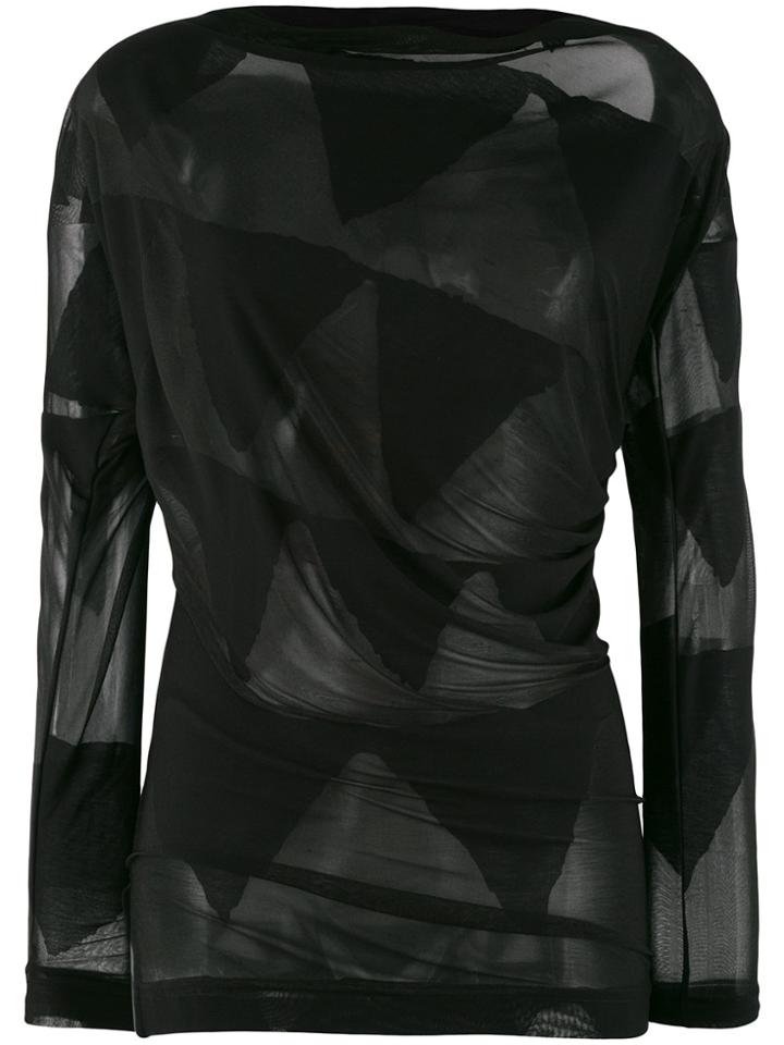 Vivienne Westwood Anglomania Sheer Bunting Blouse - Black