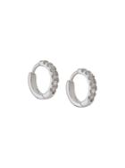 Northskull Huggie Hoop Earrings - Silver