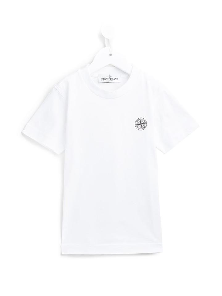 Stone Island Kids Knot Print T-shirt, Boy's, Size: 6 Yrs, White