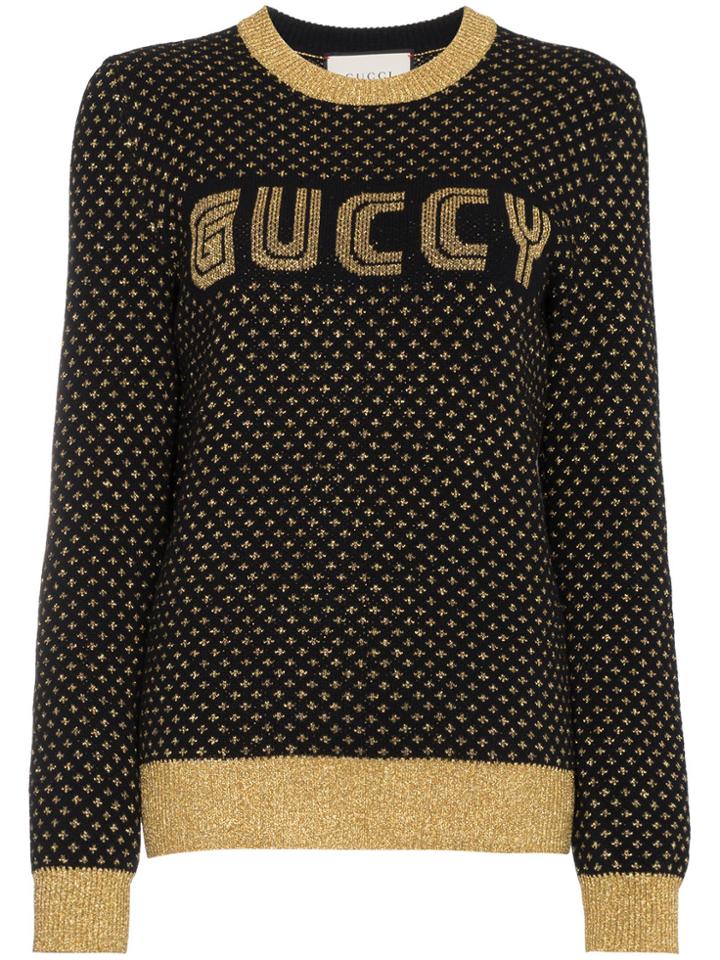Gucci Guccy Knitted Pullover - Black