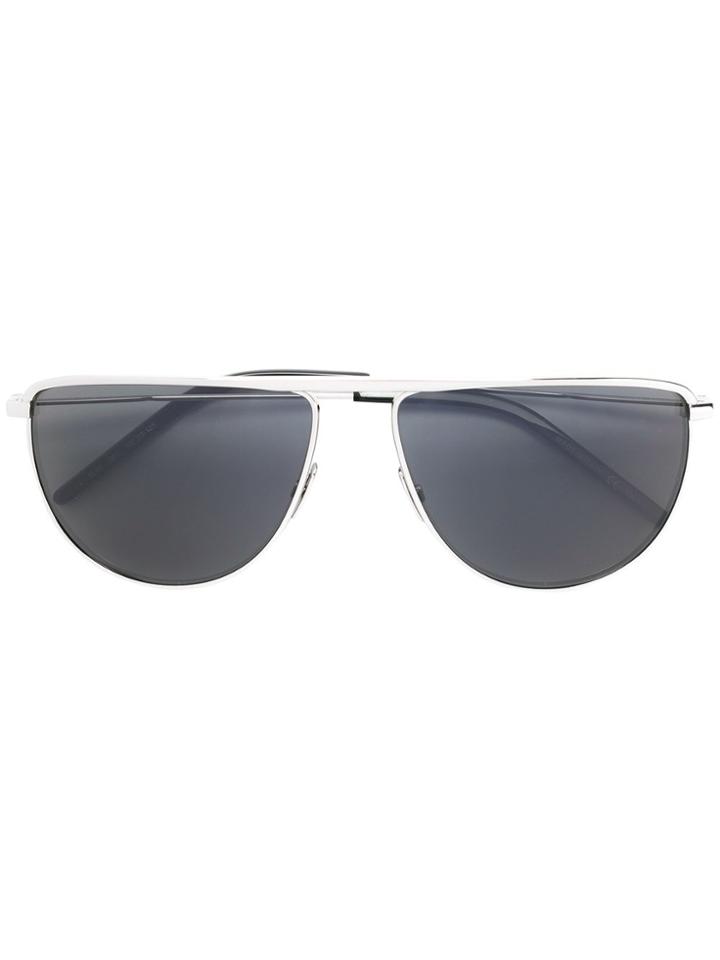 Saint Laurent Eyewear Flat Top Sunglasses - Metallic