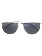 Saint Laurent Eyewear Flat Top Sunglasses - Metallic