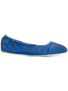 Marni Print Frayed Ballerina Shoes - Black