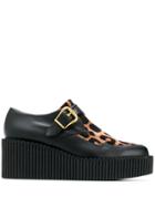Stella Mccartney Leopard Print Platform Loafers - Black