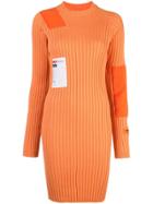 Heron Preston Patch Ribbed Dress - Orange