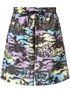 Mauna Kea Hawaiian Print Swim Shorts - Black